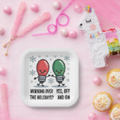 クリスマスのジョークで働おもしろいく ペーパープレート (パーティー)