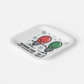 クリスマスのジョークで働おもしろいく ペーパープレート (傾斜あり)