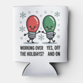 クリスマスのジョークで働おもしろいく 缶クーラー (正面)