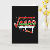 クリスマスのジョーク 67 ミーム 平方根 4489 スラング マット カード (黄色い花)