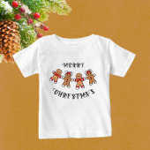 クリスマスのジンジャーブレス ベビーTシャツ