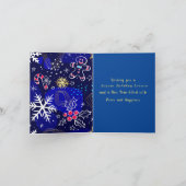 クリスマスのジンジャーブレッドとキャンディーケーンの願い シーズンカード (内部)