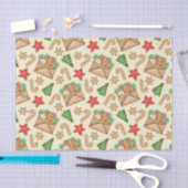 クリスマスのジンジャーブレッドのクッキーと手紙 薄葉紙 (クラフト)