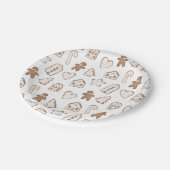 クリスマスのジンジャーブレッドのホリデークッキー ペーパープレート (アングル)