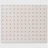 クリスマスのジンジャーブレッドのホリデークッキー ラッピングペーパー (フラット)