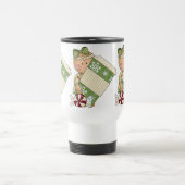 クリスマスのジンジャーブレッドの休日のタンブラー トラベルマグ (中央)