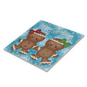 クリスマスのジンジャーブレッドの休日の漫画のタイル タイル (側面)