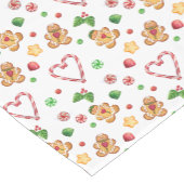 クリスマスのジンジャーブレッドキャンデーのテーブルのランナー ショートテーブルランナー (コーナー)