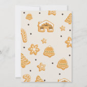 クリスマスのジンジャーブレッドクッキー招待状 招待状 (裏面)