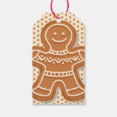 クリスマスのジンジャーブレッドクッキー ギフトタグ (正面)