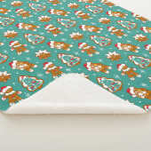 クリスマスのジンジャーブレッドクッキー シェルパブランケット (3/4)