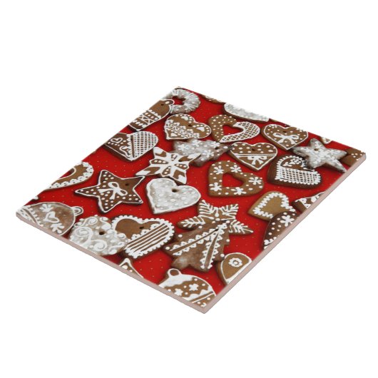 クリスマスのジンジャーブレッドクッキー タイル (側面)