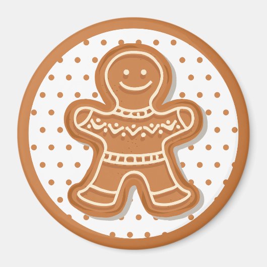 クリスマスのジンジャーブレッドクッキー マグネット (正面)