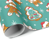 クリスマスのジンジャーブレッドクッキー ラッピングペーパー (ロールコーナー)