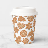 クリスマスのジンジャーブレッドクッキー 紙コップ (裏面)