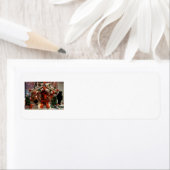 クリスマスのジンジャーブレッドハウスラベル ラベル (インサイチュ)