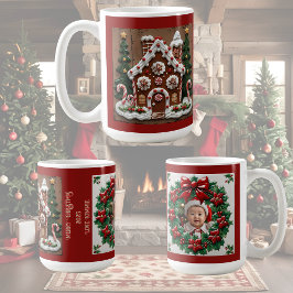 クリスマスのジンジャーブレッドハウス オーダーメイド コーヒーマグカップ