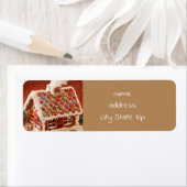 クリスマスのジンジャーブレッドハウス ラベル (インサイチュ)