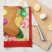 クリスマスのジンジャーブレッドマンのプリントタオル キッチンタオル (四つ折り)