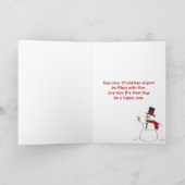 クリスマスのジンジャーブレッドマンの雪の天使 シーズンカード (内部)