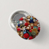 クリスマスのジンジャーブレッドマンボタン 缶バッジ (正面&裏面)