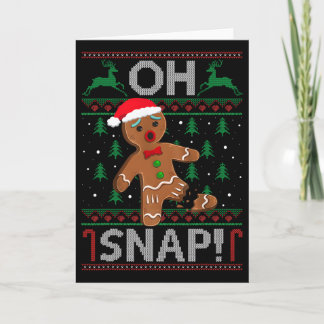 クリスマスのジンジャーブレッドマン おもしろクッキー Byk カード