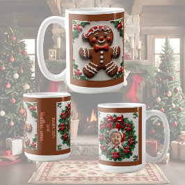 クリスマスのジンジャーブレッドマン オーダーメイド コーヒーマグカップ