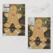 クリスマスのジンジャーブレッドマン 名刺 (正面/裏面)