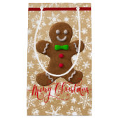 クリスマスのジンジャーブレッド上の紙バッグの外観 スモールペーパーバッグ (正面)