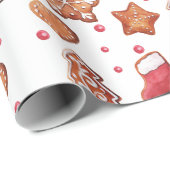 クリスマスのジンジャーブレッドCookie大 ラッピングペーパー (ロールコーナー)