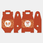 クリスマスのジンジャーブレッ赤と白ド フェイバーボックス (見開き)