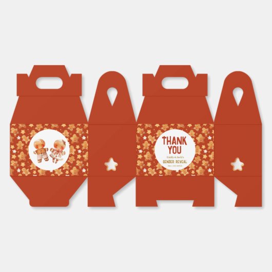 クリスマスのジンジャーブレッ赤と白ド フェイバーボックス (見開き)