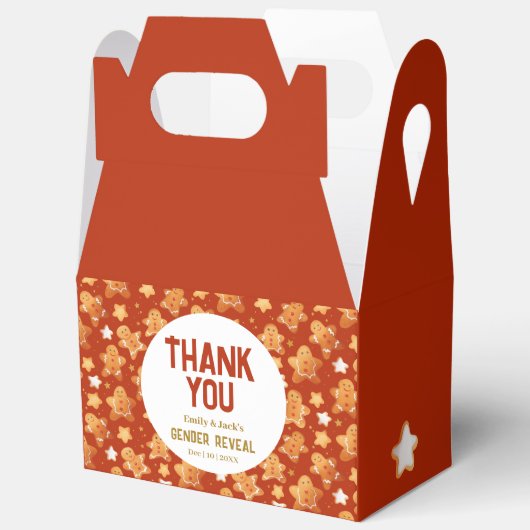 クリスマスのジンジャーブレッ赤と白ド フェイバーボックス (見開き)