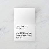 クリスマスのスカルはカードをつけます シーズンカード (内部)