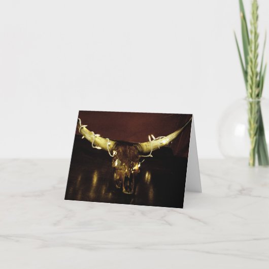 クリスマスのスカルはカードをつけます シーズンカード (正面)