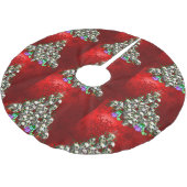 クリスマスのスカル ブラッシュドポリエステルツリースカート (アングル)