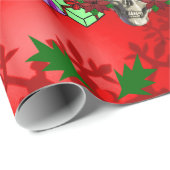 クリスマスのスカル ラッピングペーパー (ロールコーナー)