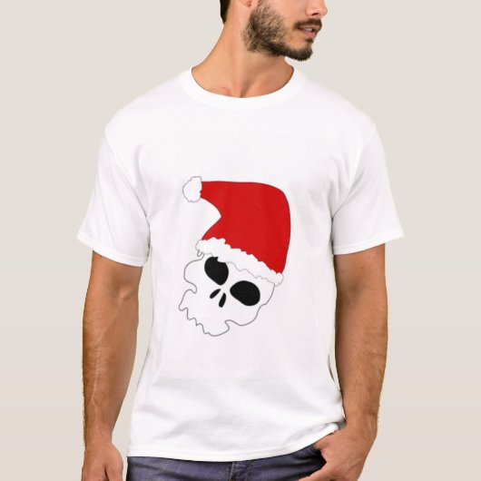 クリスマスのスカル Tシャツ (正面)