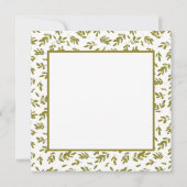 クリスマスのスキー旅行のノームとうさぎのクリスマスカード (裏面)