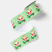 クリスマスのスケートボードのサンタ サテンリボン (裏面)