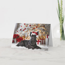 クリスマスのスコティッシュ・テリア カード