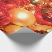 クリスマスのスタイリッシュな光沢がある照明は質を飾ります ラッピングペーパー (角)