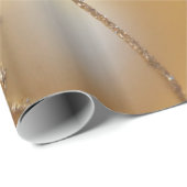 クリスマスのスタイリッシュな光沢がある金ゴールドのオーナメントの質 ラッピングペーパー (ロールコーナー)