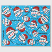クリスマスのスタイルの微笑のシカゴの旗 ラッピングペーパー (フラット)