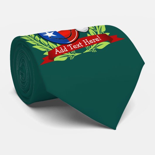 クリスマスのスタイルの微笑のテキサス州の旗 ネクタイ (ロール)