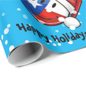 クリスマスのスタイルの微笑のテキサス州の旗 ラッピングペーパー (ロールコーナー)