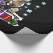 クリスマスのスタイルの馬 ラッピングペーパー (コーナー)