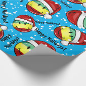 クリスマスのスタイルのRastafarianの微笑の旗 ラッピングペーパー (角)