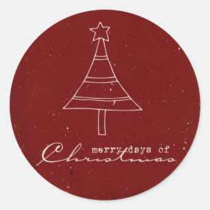クリスマスのスタンプ ラウンドシール