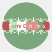 クリスマスのステッカーが緑に表示されるが、色を選択 ラウンドシール (正面)